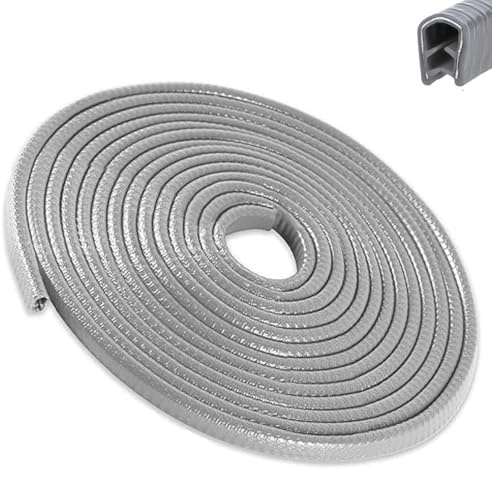 Protection des Bords de Porte de Voiture,16.4 Ft (5M) Bordure Universelle en Caoutchouc en Forme de U,Protecteur de Bord de Porte de Voiture,Bordure Automobile,pour Voitures,camions,SUV (Gris)