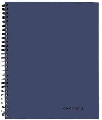 Cambridge Limited Business Notebook, Legal Ruled, 8-1/4 x 11, 80 Sheets, Soft Touch Flexible Cover, Wirebound, Blue (UN06062-20)
