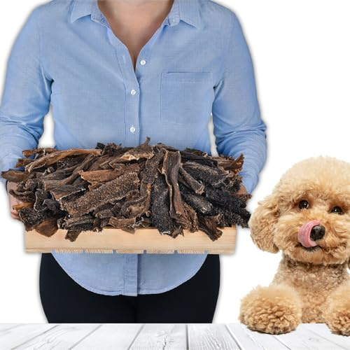 Agneau Tripe for Dogs 1 kg (environ 98-102 pièces) | Chews naturelles | Nourriture sans grain séchée à l'air | Snack hypoallergénique à faible teneur en matières grasses | Convient pour les barbes