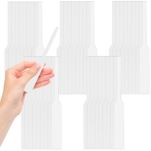 400 Piezas Tiras De Prueba De Perfume 13 X 1.2 Cm Papel De Perfume, Tiras Probadoras De Perfume, Papel De Prueba De Perfume para Perfumes, Aceites Esenciales, Fragancias (Blanco)