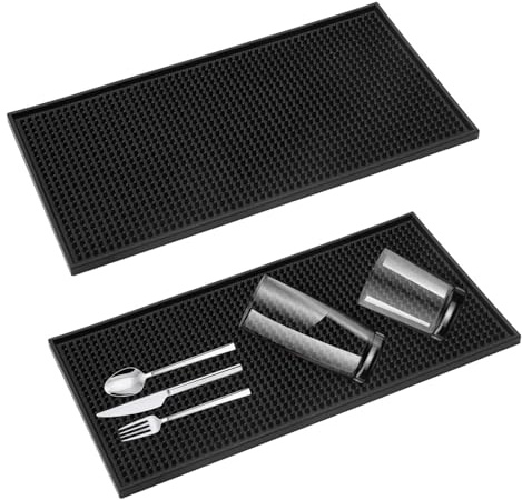 TNSLAND 2 antiscivolo tappetini, 30 x 15 cm tappetino scolapiatti resistente al calore, per bar, club, cucina, ristoranti, caffetterie