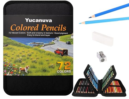 Yucanuva 72 Colouring Pencils for Adults Colouring Books