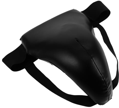 VICASKY Protection D'entrejambe D'entraînement Respirante pour Garçon et Filles, Protège-aine Confortable en Tissu Solide Noir, Équipement de Boxe Adapté Taekwondo et Sports de Combat,