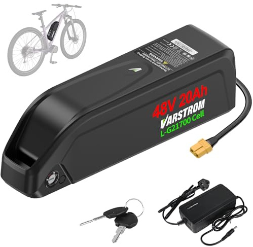 Varstrom 48V 20Ah Ebike-batteri - 960Wh E-bike 48V Batteri med Laddare Lång Räckvidd L*/G 4800mAh Celler för 1500W 1000W 750W 500W 350W 250W Elcykel Konverteringskit - Mindre Storlek