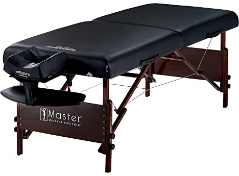 Master Massage Del Ray - Lettino per massaggi, pieghevole, in legno, 76 cm, colore: Nero