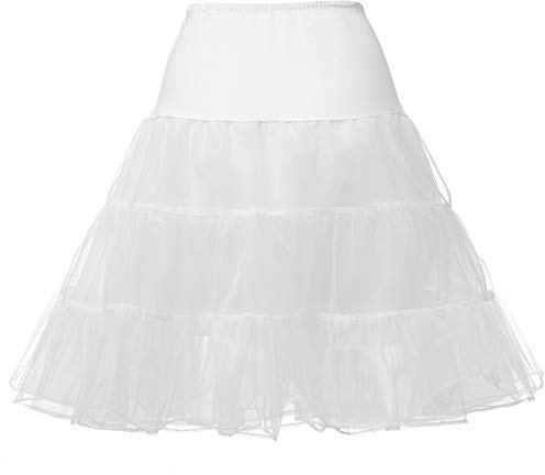 Abaowedding Flower Girls Hoopless Petticoat Crinoline Child's Tutu Underskirt Slips(Long-White,Large)