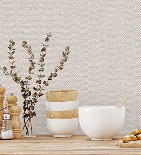 GAULAN 680976 - Papel pintado vinílico lavable de espigas con textura en relieve para pared salón cocina baño dormitorio pasillo - Rollo de 10 m x 1,06 m