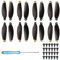 Mini Propeller für DJI Mavic Mini 16 Stücke, Propeller Ersatzklingen für Drohne, Ersatzpropeller, Karbonfaser Ersatzpropeller Blätter, RC Drone Blade Propeller Hubschrauberflügel Geräuscharm Zubehör