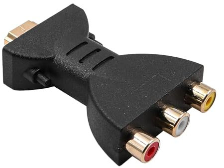 ANCLLO Adaptador HDMI a AV, Adaptador HDMI a 3RGA, HDMI Macho a RCA Hembra, 1080P, HDMI a RGB para convertidor de componentes RCA