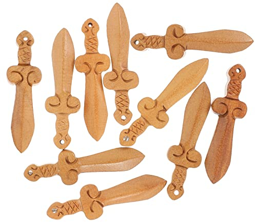 POPETPOP 10pièces Décorations Bois Sculptées Main Ornements De Maison Artisanaux Pour Style Créatif Et Épuré