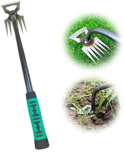 EHOTER Outil De Désherbage Manuel Outil D'Extraction Désherbeur à Main Désherbage Rapid Outil De Jardinage pour Désherber Planter des Légumes des Fleurs Creuser Élager (D)