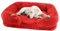 PJDDP Orthopädisches Hundebett, Hundesofa,Vierseitiges Nackenrolle Kissen,rutschfeste Unterseite Hundekorb,Flauschig Hundebett, Hundesofa Waschbar,Rot,S