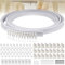 Binario flessibile per tende da soffitto, 3 metri, binario curvo con ruote mute per tende, divisorio, tenda per camper, sistema per tende ospedaliere, tenda da doccia