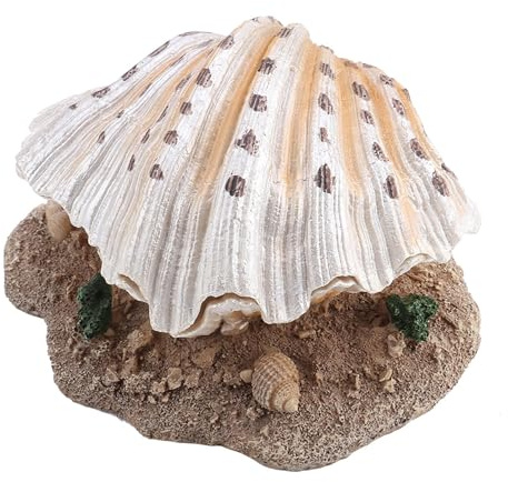Akozon Decoración de Acuario, Adorno de Acción Aireadora de Arrecife de Coral, Concha de Pecera, Decoración de Burbujas de Perlas, Accesorios Profesionales para Uso