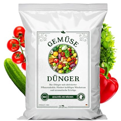 Der Gartencoach Gemüsedünger mit aktivierter Pflanzenkohle I nachhaltig & biologisch I optimale Ernährung für Beet- und Gemüsepflanzen I organischer Dünger für das Gemüsebeet (10 Kilogramm)