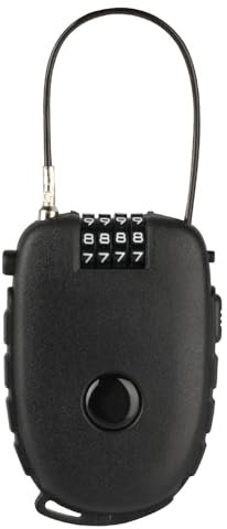 Cable Lock with 4-Digit Combination Lock, Cable Combination Padlocks with 130cm Retractable Cables, for Bike Luggage Helmet Ski Locks