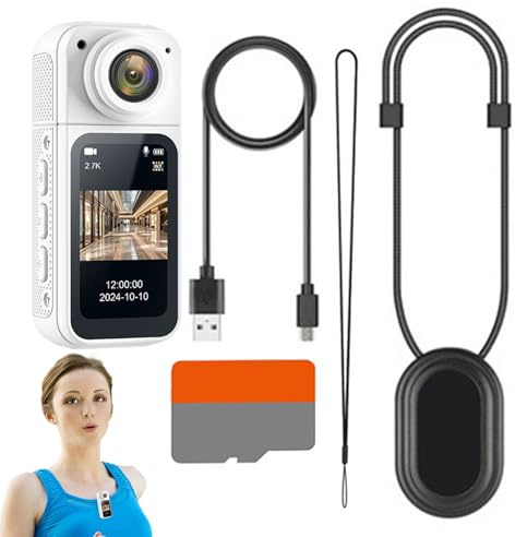 Tumkamera mini, spionkamera, | kroppskameror med ljudvideoinspelning | videokamera elektronik handsfree sportvideo för resor husdjur promenad baby cykling familj, foto tar för hemmaaffärer