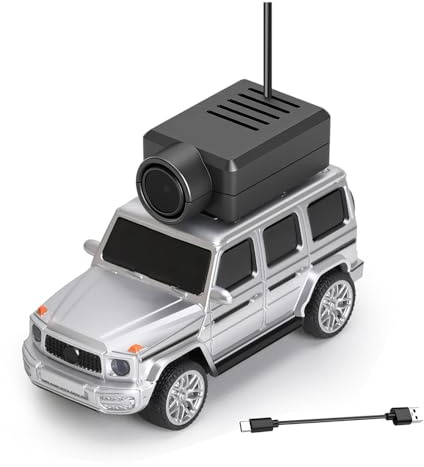 GoolRC WLtoys 6406 - Mini coche a control remoto, 2.4 GHz, escala 1:64, FPV, auto de control remoto con cámara 720P, vehículo de control por aplicación con luces LED para adultos, sin control remoto