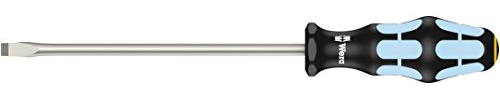 Wera 05032006001 Kraftform Stainless 3334 Stainless Steel Slotted Screwdriver, Lasertip, 8mm Head, 7 Blade Length