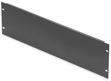DIGITUS 19 blind täckplåt - 4U - täcklock för nätverks- och serverskåp - racklock - inkl. monteringsmaterial - stålplåt - pulverlackerad - svart