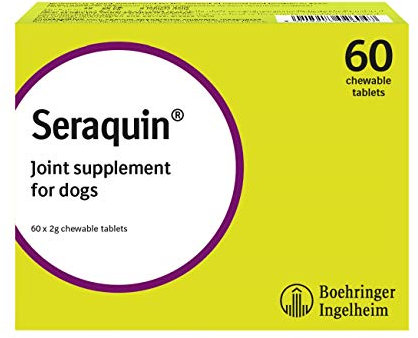 Seraquin Veterinary Joint Supplement with Turmeric for Dogs - 60 x 2 g Chewable Tablets