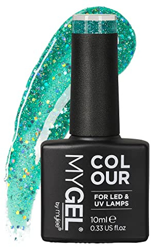 Mylee Gel Nail Polish 10ml [Genie in a bottle] UV/LED Soak-Off Nail Art Manicure Pedicure for Professional, Salon & Home Use [Bold Glitters Range] - Long Lasting & Easy to Apply