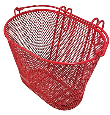 Red Loon - Cesta para Manillar de Bicicleta Infantil (Metal, 20 x 18 x 10 cm), Niños Infantil, Rojo