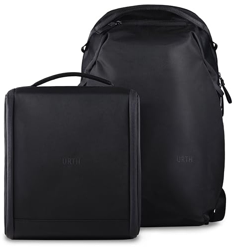 Urth Norite 24L Modular Camera Backpack + Camera Insert – for DSLR, Lens, 15/16” Laptop, Weatherproof + Recycled (Black)