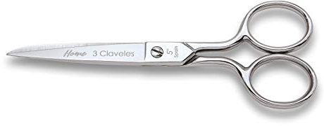 3 Claveles Forbici multiuso | Forbici da sarta, forbici da cucina, forbici da casa, forbici multiuso. Molto resistenti, qualità massima, prodotto Linea Home, argentata, Sarta 5 (12,5 cm)