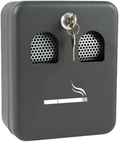 Wall Mounted Ashtray Pub Office Restaurant Outdoor Cigarette Ash Bin Home Garden Smoking Lockable (Ashtray 66191)