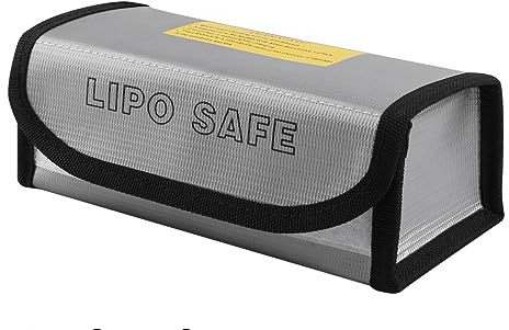 PIQIUQIU Bolsa de batería de Lipo Safe, Batería ignífuga Explosión Cremallera Bolsa Protectora contra Incendios del Caso, Lipo Batería Caja de Seguridad, Bolsa de protección de Seguridad ignífuga