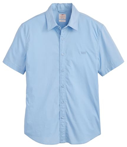 Levi's Camicia da Uomo a Maniche Corte Battery Housemark Slim, della Robbia Blu, S