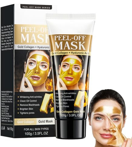 Blackhead Remover Mask,Peel Off Maske Gesicht,Anti Mitesser,Blackhead Remover,Zur Hydratation,Reinigung Und Aufhellung,öL Kontrolle,100g Gold Collagen Blackhead Cleansing Peel-Off Mask