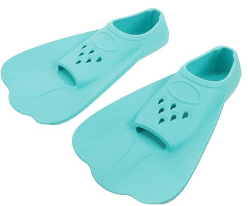 Silicone Short Swimming Fins for Adults, Flexible Training Flippers
