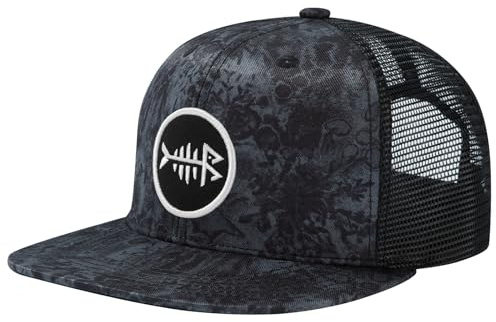 Bassdash Cappello Trucker a Tesa Piatta Regolabile Snapback Hat Mesh Back per Uomini Donne Pesca Caccia