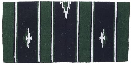 Tough 1 55% Wool Sierra Saddle Blanket 32X32, Hunter/black/Cream