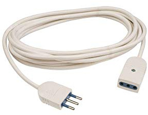 Poly Pool PP0382S Prolunga 250 V, Spina e Presa 10 A, Bianco, 5 m