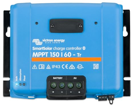 Victron Energy SmartSolar MPPT Tr Laderegler (Bluetooth) - Solar Laderegler - 150V 60 Amp 12/24/36/48-Volt