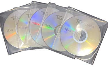 5 x Ritek Traxdata DVD+R Recordable Discs in Dragon Trading Plastic Sleeves With Flap Recordable DVDs for Your Data Storage Needs