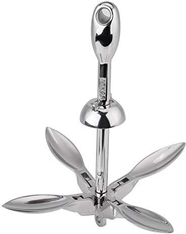Stahl Edelstahl Grapnel Anker Bootsanker Kit Faltanker Robuster Falt Grapnel Langlebiger Boots Klappanker Marine , Ersatzteile for f¡§1r Boote , Yachten