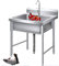 SHENGSHIYU Mobile Spüle, Edelstahlspüle, Einzelspüle, Campingküchenspüle, Freistehende Spüle Mit Wasserhahn Für Esszimmer, Outdoor-küche, Bar,60×60×80cm-1.0mm