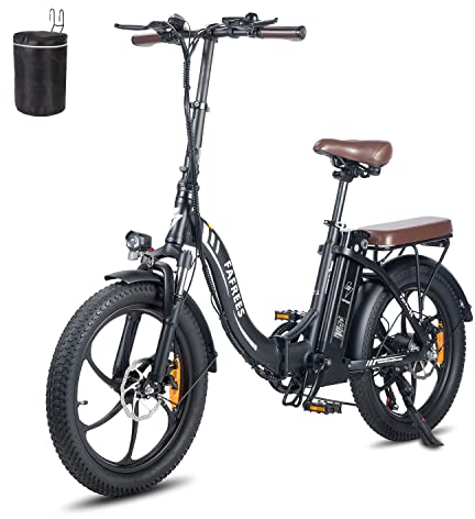 Fafrees E Bike Klapprad 20 * 3.0 Zoll, Ebike Pedelec 36V 18AH Akku Reichweite 70-150km, 250W Elektrofahrrad Fatbike Damen STVO einhalten, 25km/h E Fahrrad für Erwachsene, F20 Pro