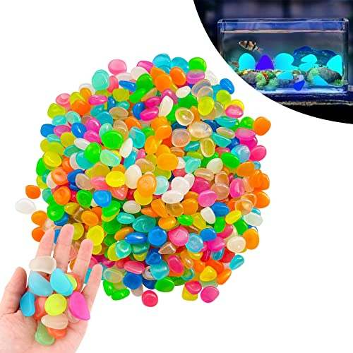 300 Pièces Galet Lumineux Cailloux, Pierres Lumineuse Exterieur Décoratives de Pot de Fleur pour Le Jardin Les Routes la décoration en Plein air Les Aquariums Chemin Piscine Éclairage de Nuit