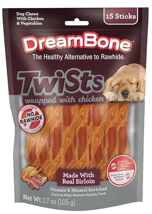 DreamBone Chicken Wrapped Twists with Real Sirloin 15 ct
