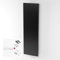 DESIGNO Vertikal- Planheizkörper Logatherm Typ 20 - BL-600 x BH-1800 | inkl. Buderus Logafix Universalarmatur Set - Montagezubehör | Wärmeleistung 1.282 Watt | Mittelanschluss | schwarzmatt