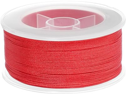 PATIKIL Nylon Cord 0.02 Pollice x 109 Iarde, Filo Di Nylon Intrecciato Per Bracciali Cordino Per Nodi Cinesi Per Creazione Di Gioielli Collane Perline Tende A Ventaglio, Rosso