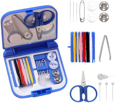 LBJFYHJN Nähset, Nähset Reise mit Nähzubehör, Die Leicht zu Tragen ist, ein Nähbeutel, Das für Handwerksbegeisterte, Anfänger und Reisende Geeignet ist Enthalten Nadeln, Faden, Knöpfe,Schere Maßband