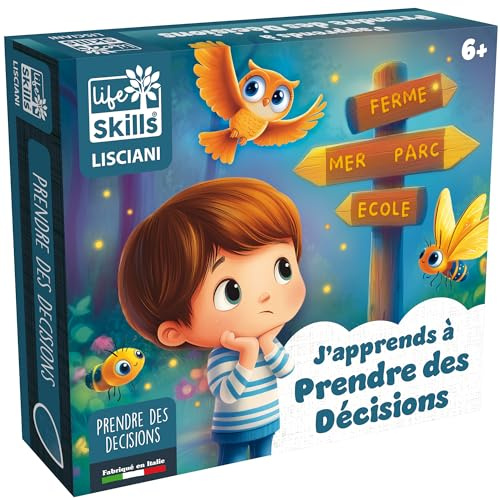 Lisciani - Life Skills - J’apprends à Prendre des Décisions - Jeu Prise de Décision pour Enfants dès 4 Ans - avec 1 Plateau + Cartes + Jetons - Développe Stratégie, Autonomie et Logique des Enfants
