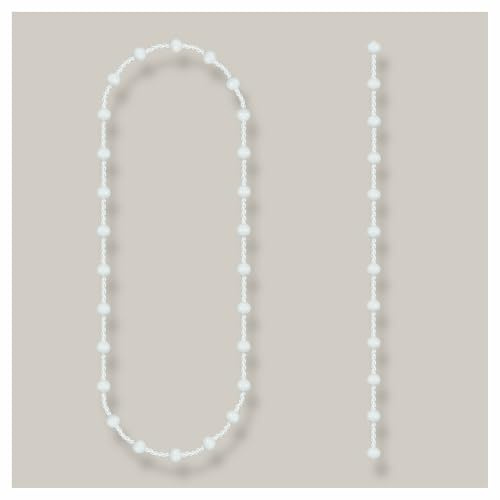 Endloskette für Rollos - 4,5 x 12 mm - 50 cm Bedienlänge - ohne Verbinder - Ersatz Bedienkette für Rollo, Doppelrollo & Jalousien mit Kettenzug