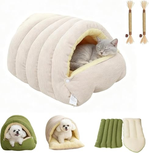 Cama Acogedora Monster para Gatos, Cueva para Mascotas para Gatos de Interior, Cama Tienda Casa Suave y Cálida para Gatos, Cama Interior Cálida y Suave para Mascotas, Caseta para Perros, Cama para